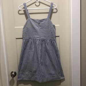 Loft blue and white stripe dress